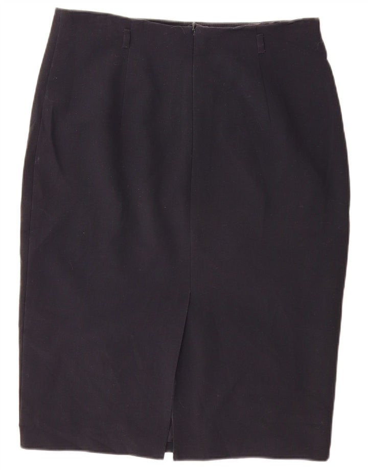 Marks & Spencer Damen Bleistiftrock UK 14 Large W32 Marineblau Polyester