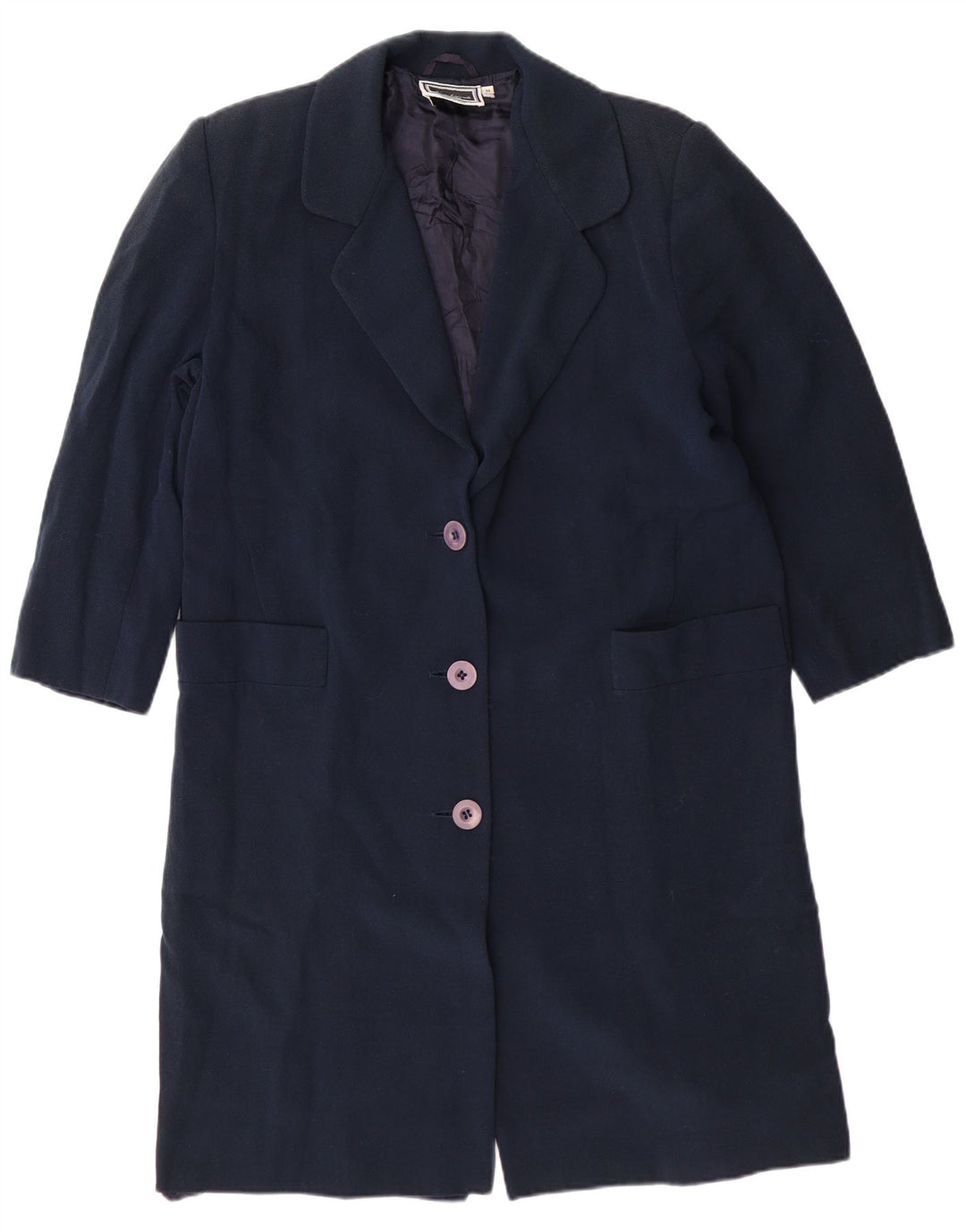 LUISA SPAGNOLI Damen 3-Knopf-Blazerjacke UK 14 Mittelmarineblau