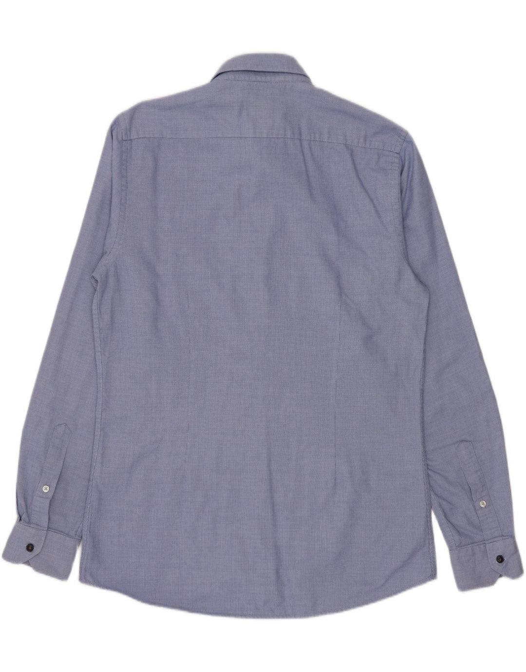 ZARA Herren-Slim-Fit-Hemd aus mittelblauer Baumwolle