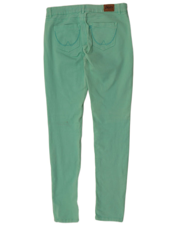 Superdry Damen Super Skinny Freizeithose W30 L32 Grün