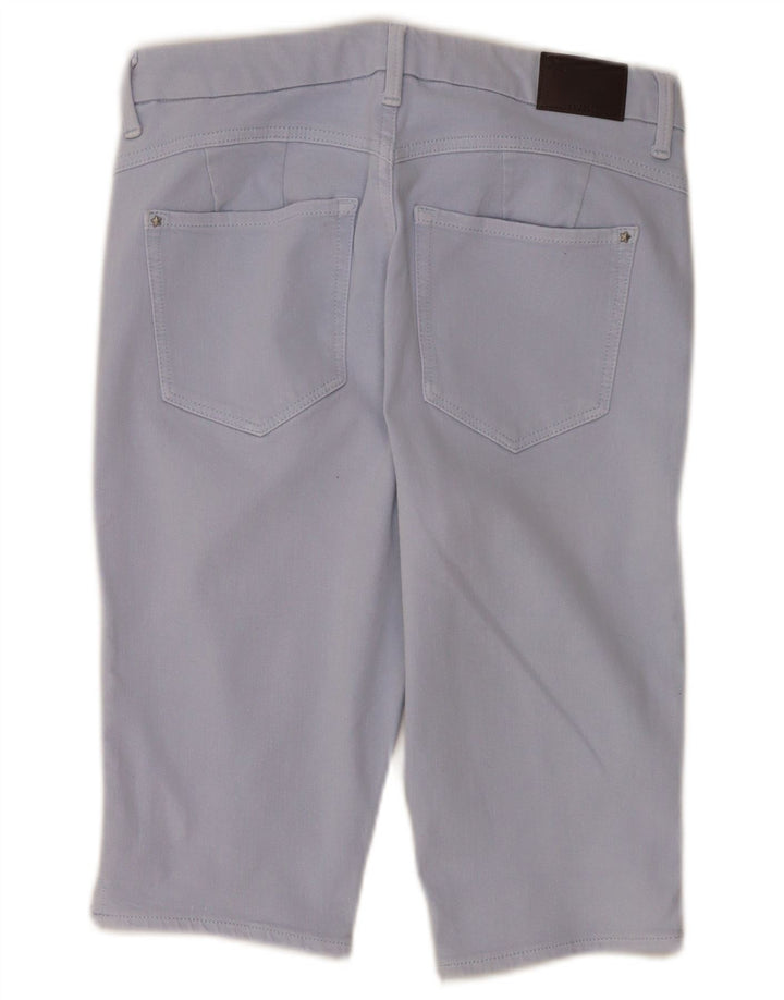 Marks & Spencer Damen Bermuda Casual Shorts UK 12 Medium W30 Blaue Baumwolle
