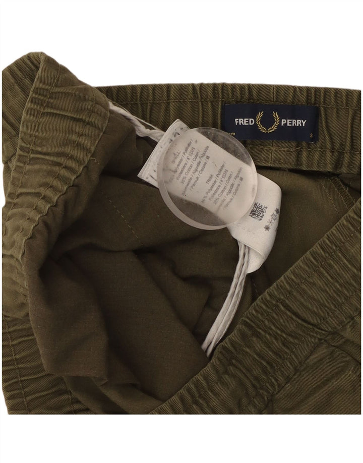 Fred Perry Herren-Sportshorts, groß, grünes Polyester