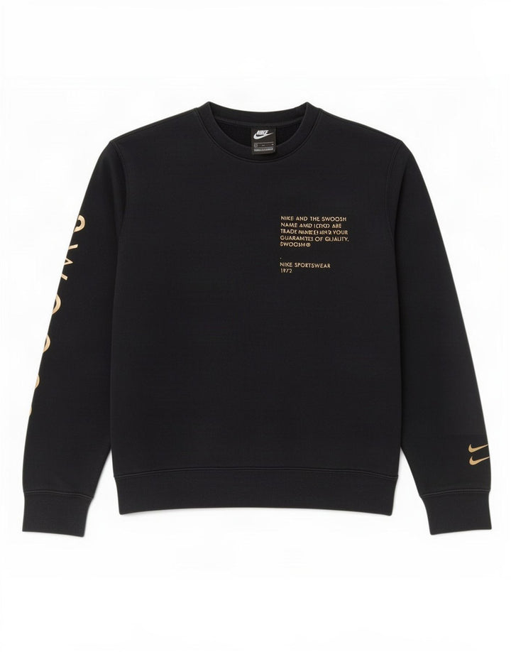 Nike Herren-Sweatshirt mit Grafik, mittelschwarz, Baumwolle