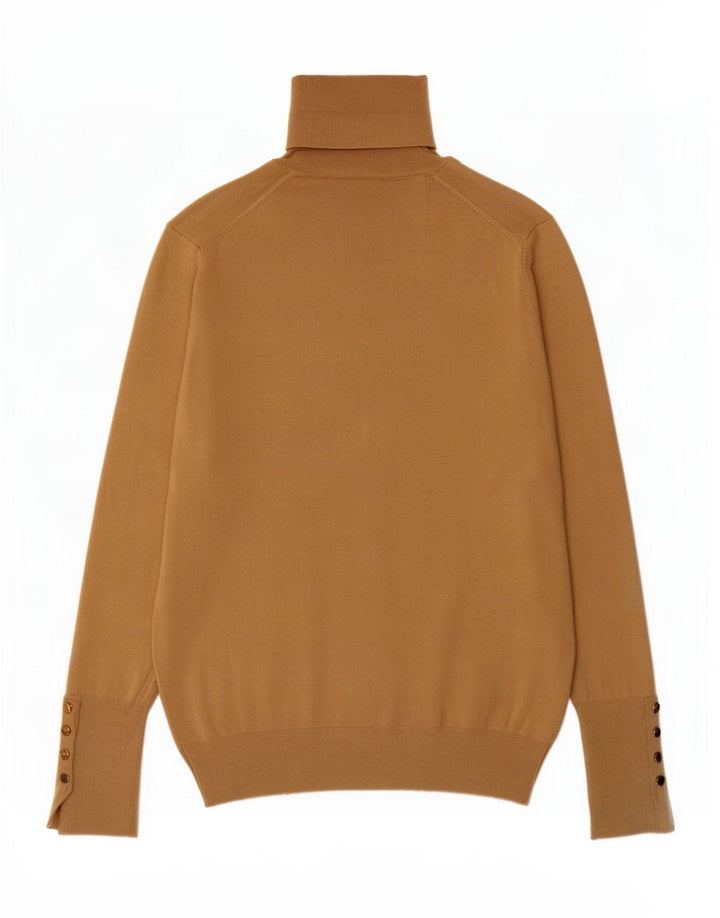 Rollkragenpullover für Damen von Zara, Gr. 12, mittelbeige Viskose