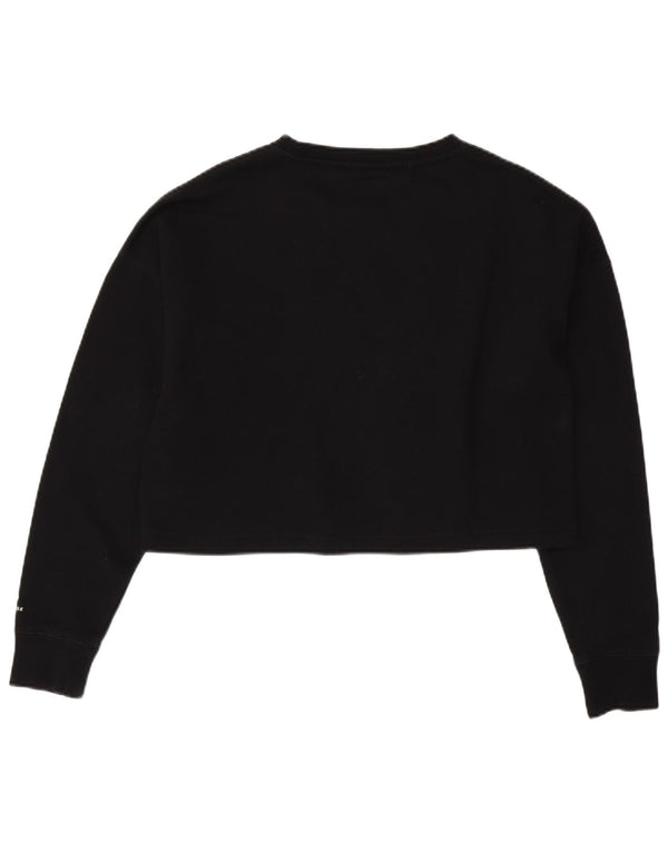 Converse Damen-Sweatshirt, übergroß, Crop Graphic, Gr. 14, mittelschwarz