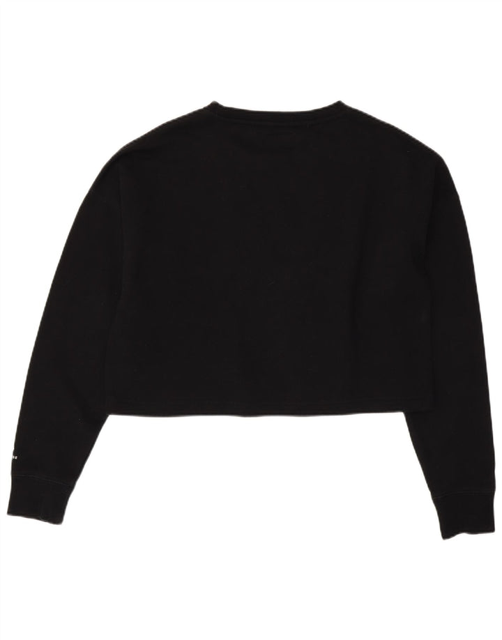Converse Damen-Sweatshirt, übergroß, Crop Graphic, Gr. 14, mittelschwarz
