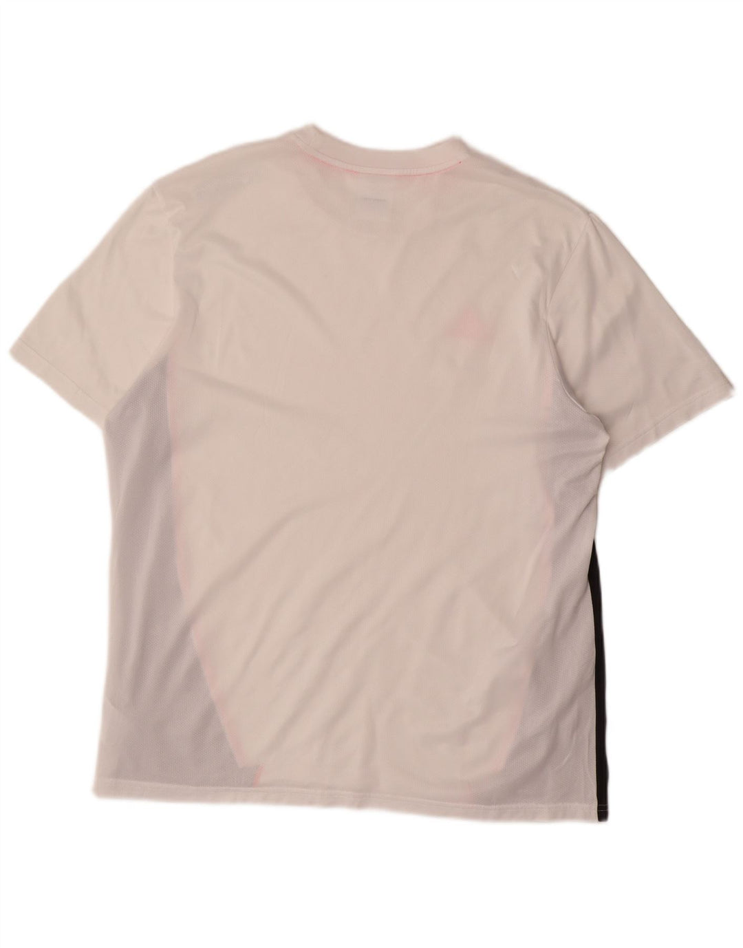 Adidas Herren-T-Shirt mit Grafik, groß, weißes Farbblock-Polyester