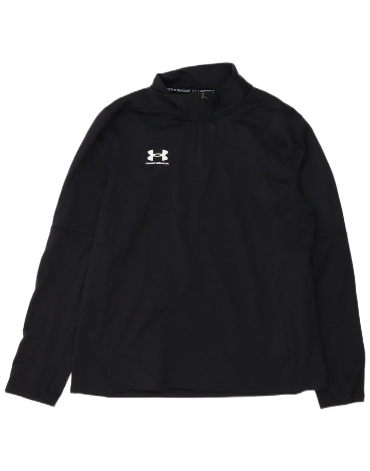 Under Armour Herren-Trainingsanzug mit Reißverschluss, Pullover, XL, Schwarz, Polyester