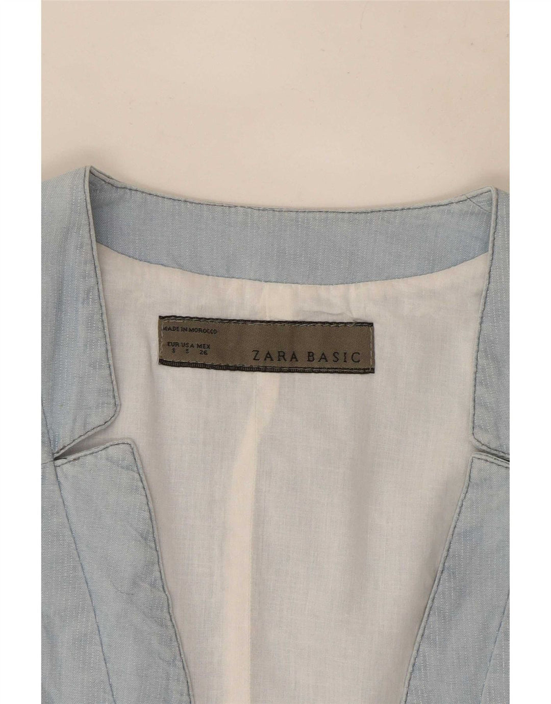 Zara Damen OPEN Weste UK 10 Small Blau