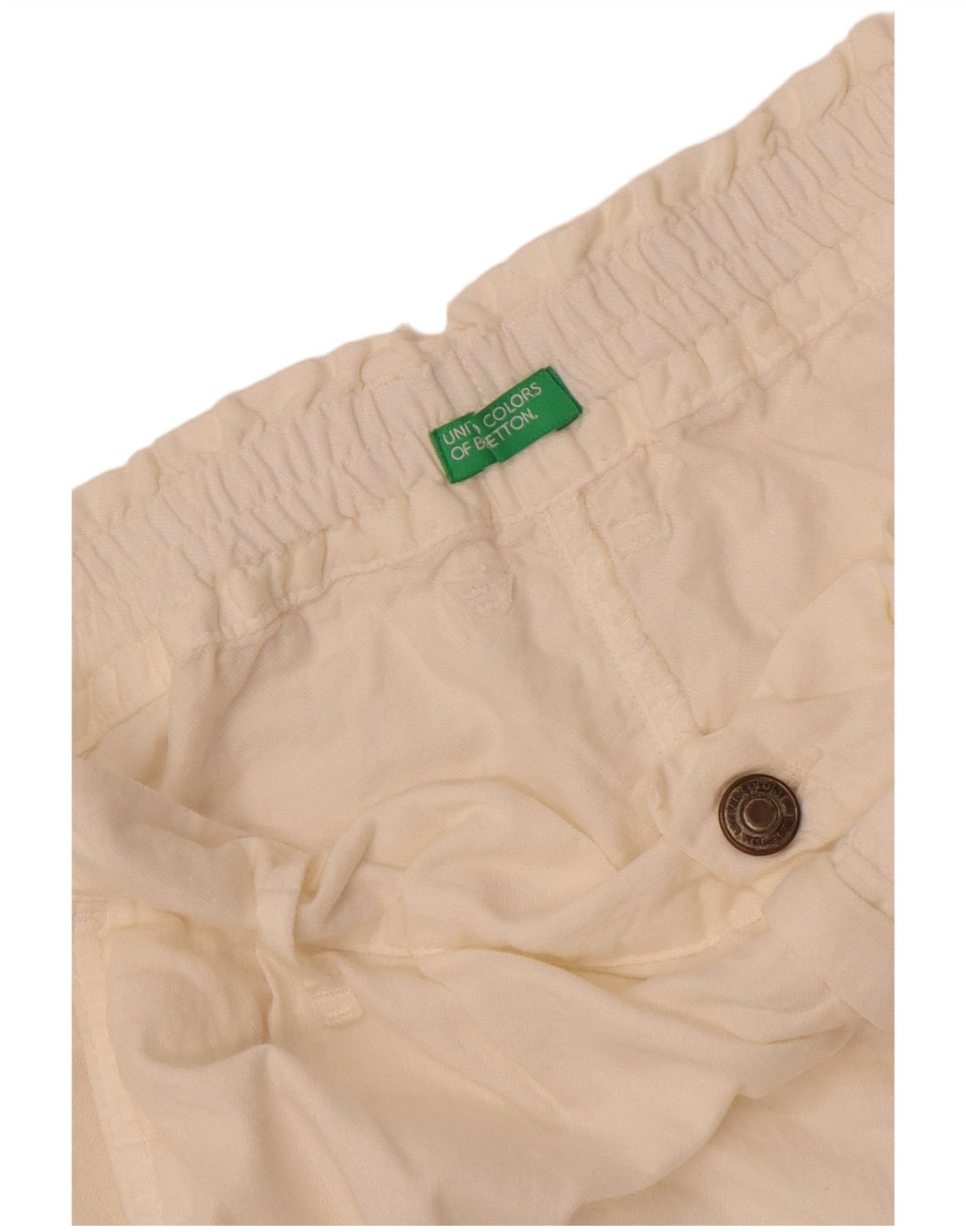 Benetton Herren Chinoshorts W28 Small Weiß