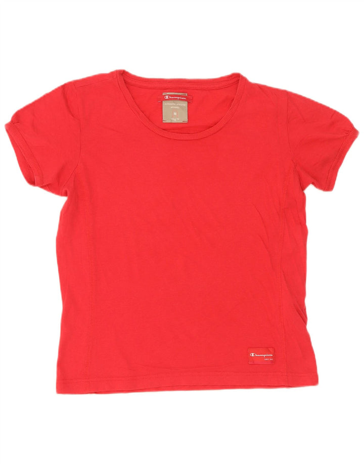 Champion Damen Easy Fit T-Shirt Top UK 12 Mittelrote Baumwolle