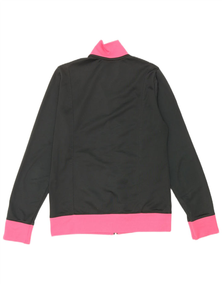 Lotto Damen-Trainingsanzug-Oberteiljacke UK 12 Mittelschwarzes Colourblock-Polyester