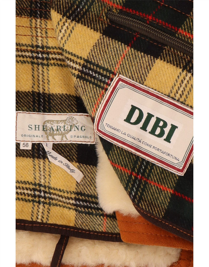 Dibi Herren Shearling Jacke IT 56 3XL Braunes Shearling