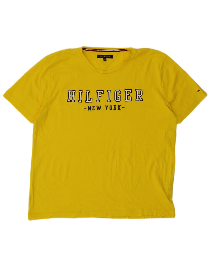 Tommy Hilfiger Herren Grafik T-Shirt Top 2XL Gelb