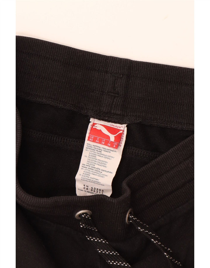 PUMA Womens Sport Shorts UK 8 Small Black Cotton