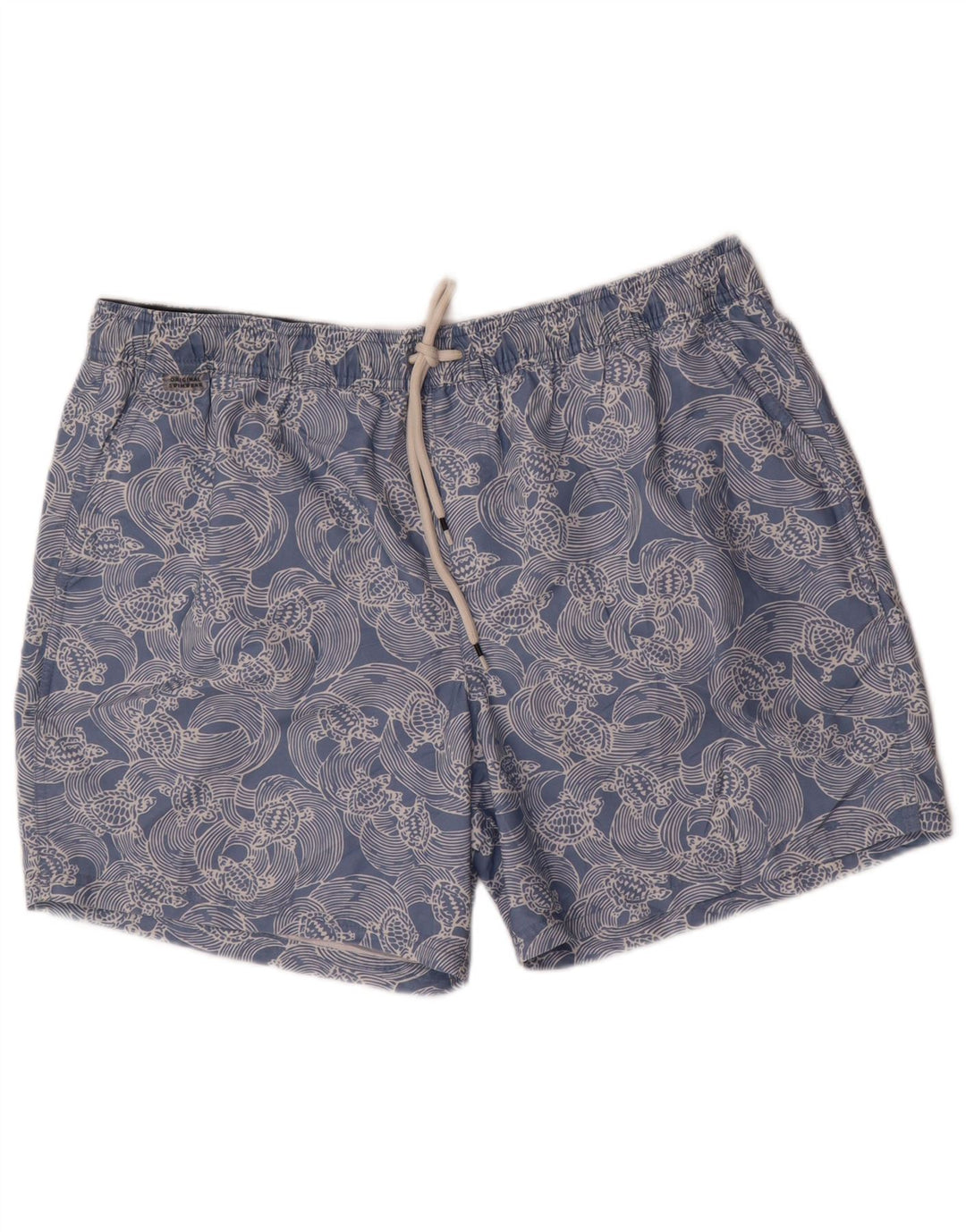Marks & Spencer Herren-Badeshorts mit abstraktem Muster, XL, Blau, Polyester