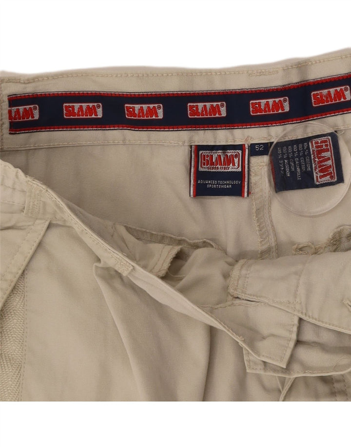 SLAM Herren Cargoshorts IT 52 XL W38 Beige Baumwolle