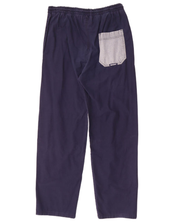 Macho Herren-Freizeithose, schmal zulaufend, W32, L30, marineblau, Colourblock-Baumwolle