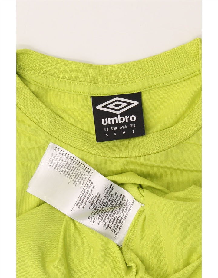 UMBRO Mens Graphic T-Shirt Top Small Green Cotton Vintage Umbro and Second-Hand Umbro from Messina Hembry 