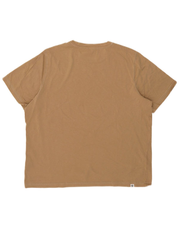 Puma Herren Grafik T-Shirt Top XL Beige Baumwolle