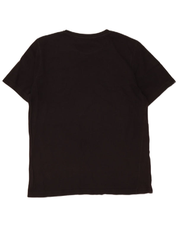 Puma Herren Grafik-T-Shirt-Oberteil aus mittelschwarzer Colourblock-Baumwolle