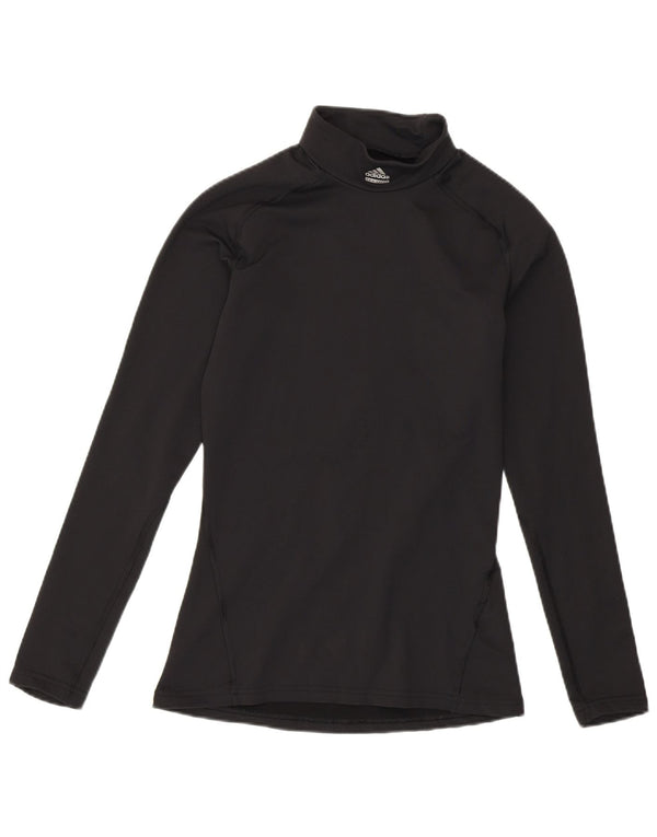 Adidas Damen Climawarm Graphic Top Langarm UK 8 Small Schwarz Nylon