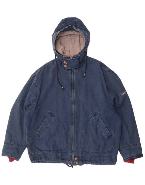 Part Two Herren-Bomberjacke mit Kapuze, lockere Passform, Größe 36, Blau