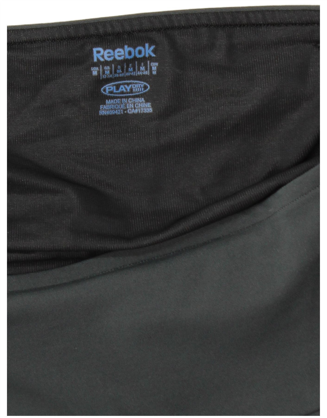 REEBOK Womens Capri Leggings UK 12/14 Medium Grey Polyamide