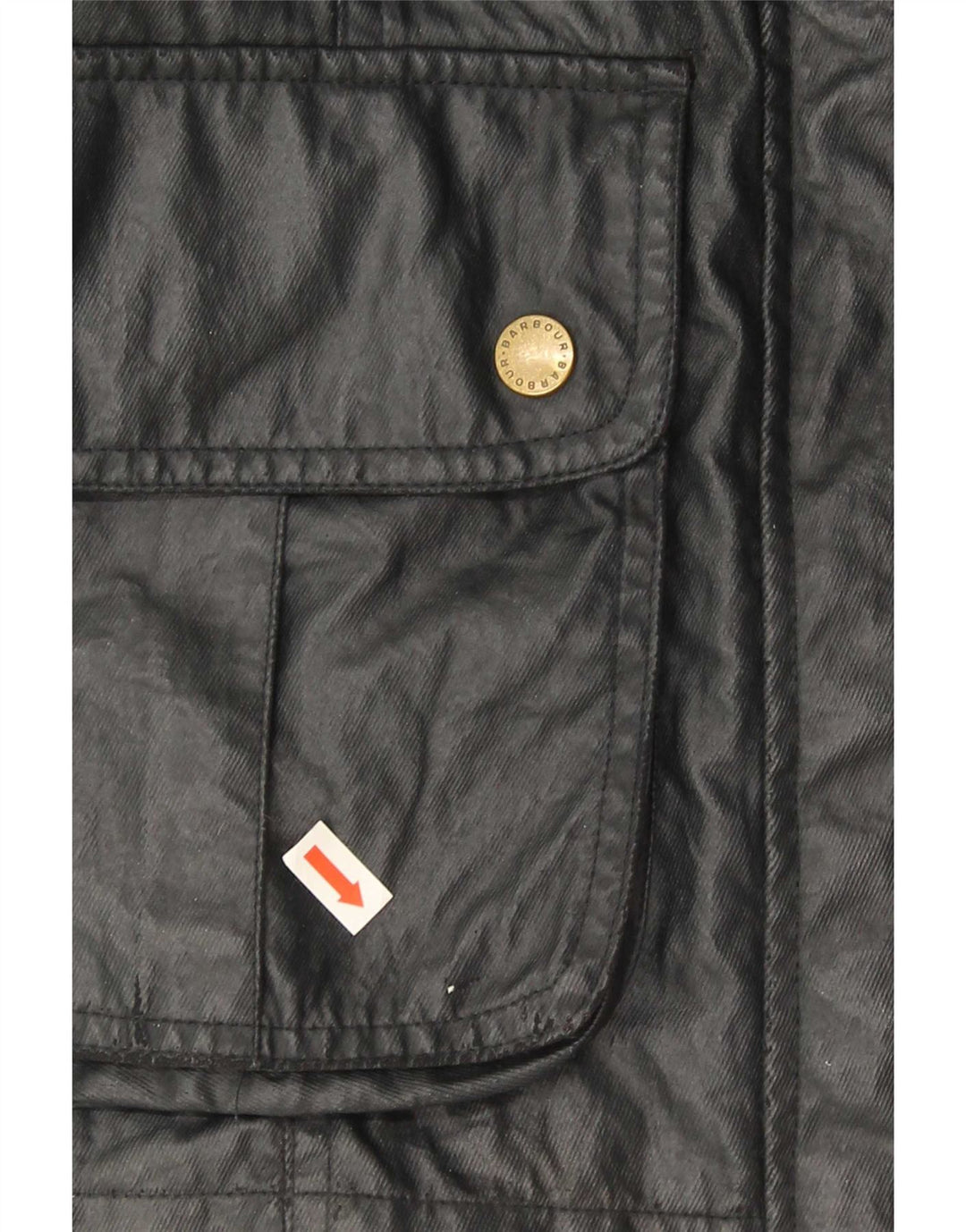 Barbour Damen Militärjacke aus Kunstleder, UK 14, Größe L, Schwarz, Polyester