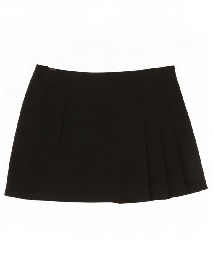 Zara Damen Minirock Small W26 Schwarz Polyester