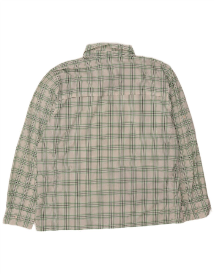 The North Face Herren-Militärhemd 2XL, weiß kariertes Nylon