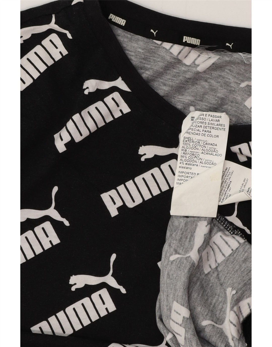 PUMA Herren Grafik T-Shirt Top Medium Schwarz Baumwolle