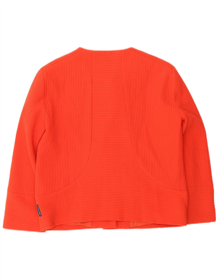 ARMANI JEANS Womens 5 Button 3/4 Sleeve Blazer Jacket EU 42 Large Red