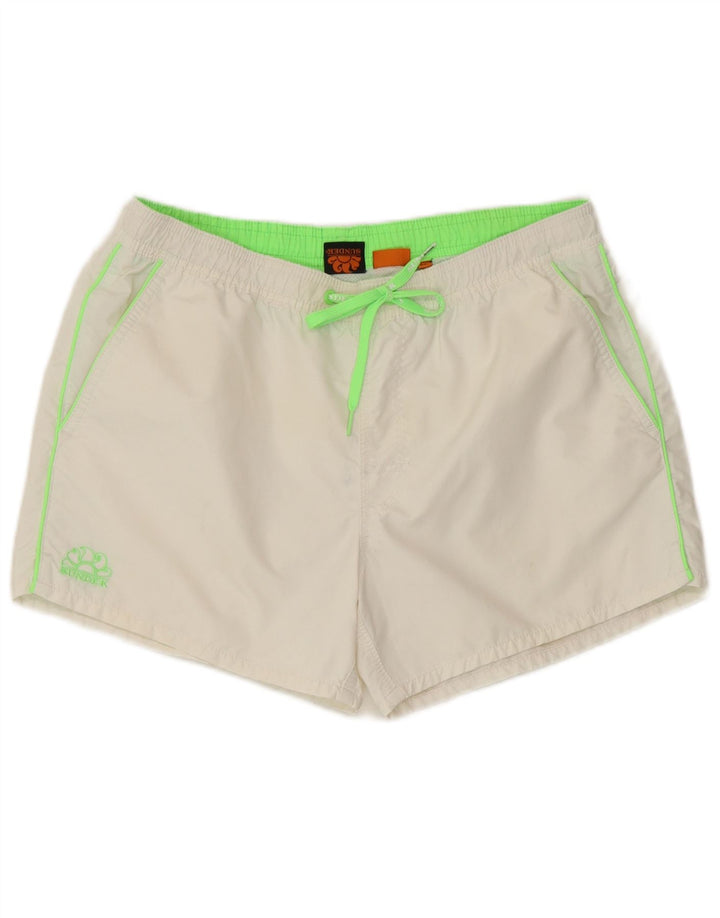 Sundek Herren Badeshorts Mittelweißes Nylon