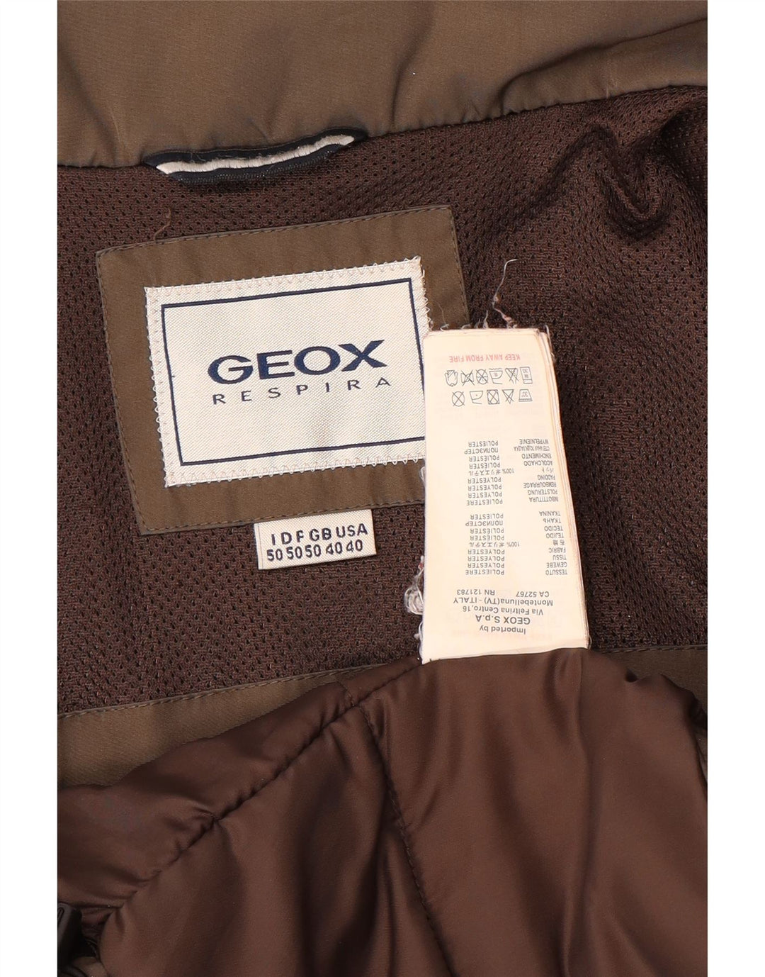 Geox Herren Respira Bomberjacke UK 40 Large Braun Polyester