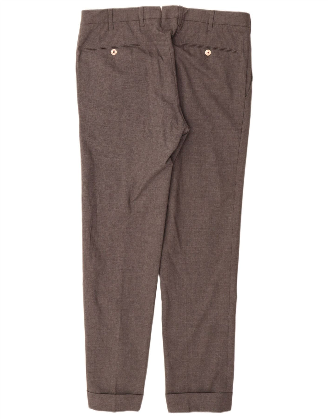 VINTAGE Herren Slim Anzughose IT 48 Medium W32 L31 Graue Wolle