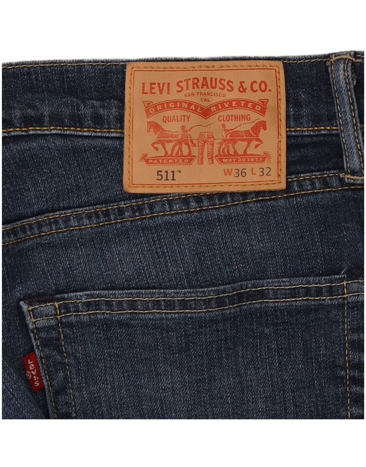 Levi's Herren 511 Slim Jeans W36 L32 Marineblau Baumwolle