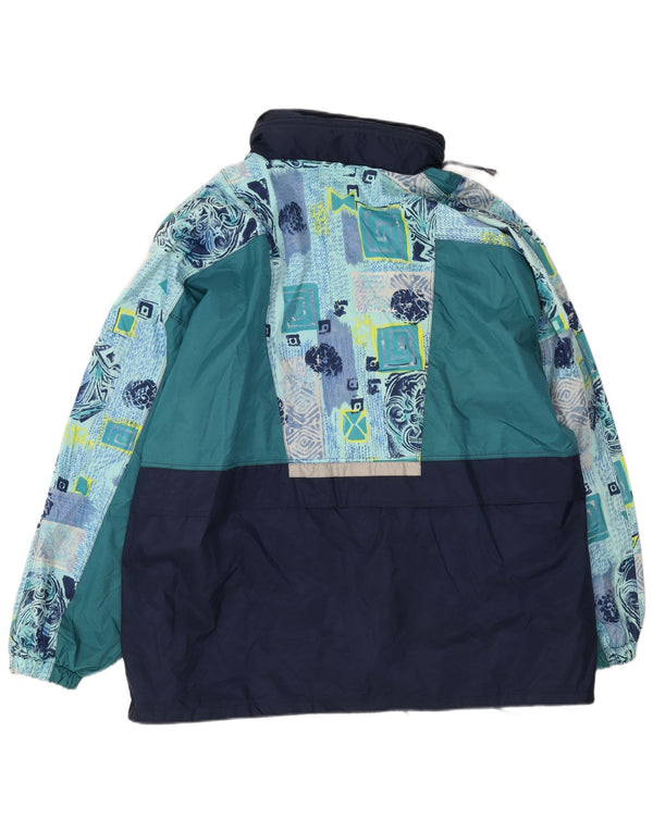 Shamp Herren Regenjacke UK 42 XL Marineblau Colourblock Polyamid