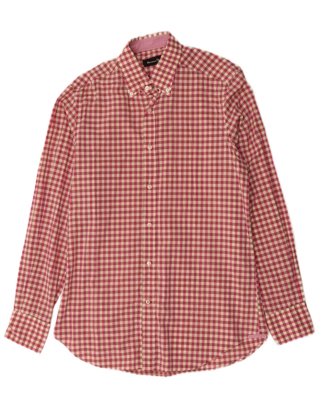 Massimo Dutti Herrenhemd, klein, rosa kariert