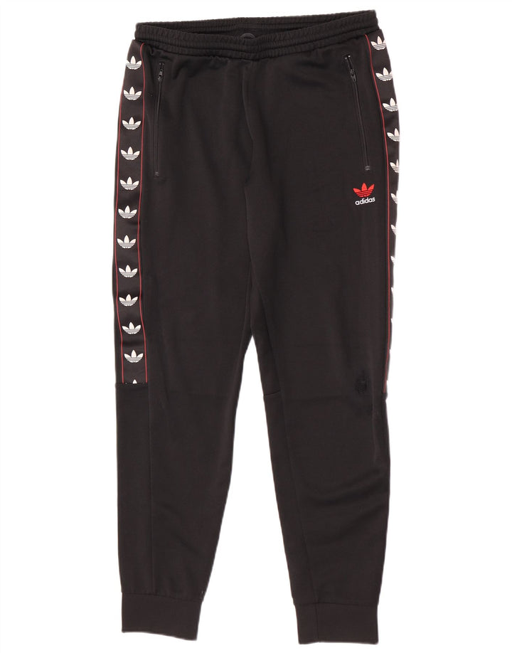 Adidas Herren-Trainingshose mit Grafik, mittelgroß, Schwarz, Farbblock