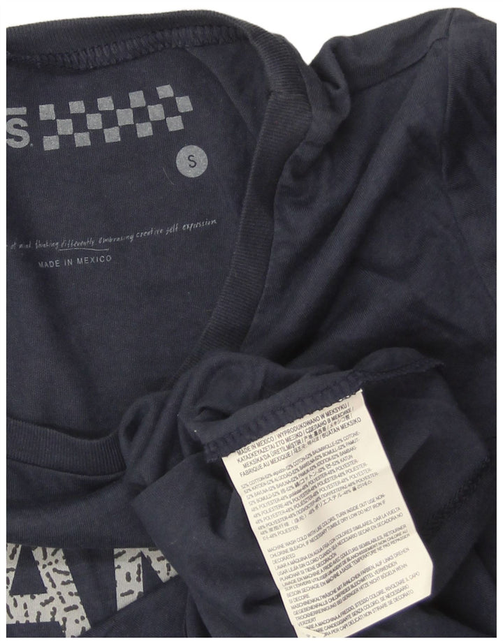 VANS Grafik-T-Shirt für Damen, UK 8, Größe S, Marineblau, Baumwolle