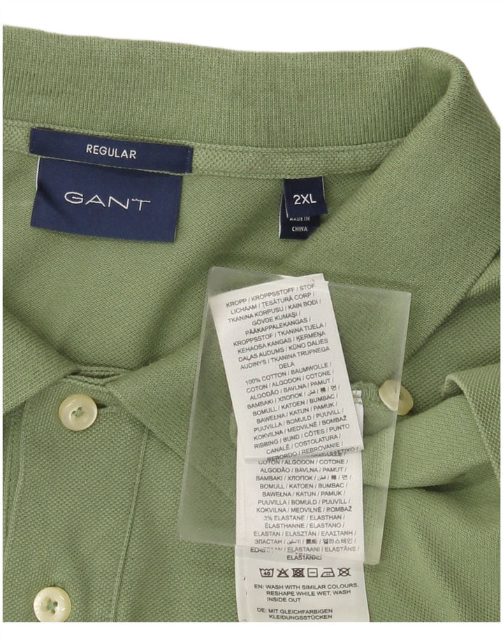 Gant Herren Regular Poloshirt 2XL Khaki Baumwolle