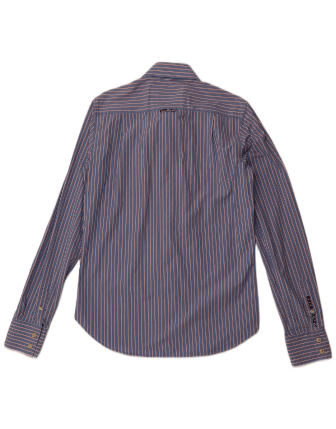 Superdry Herrenhemd aus mittelblauer, gestreifter Baumwolle