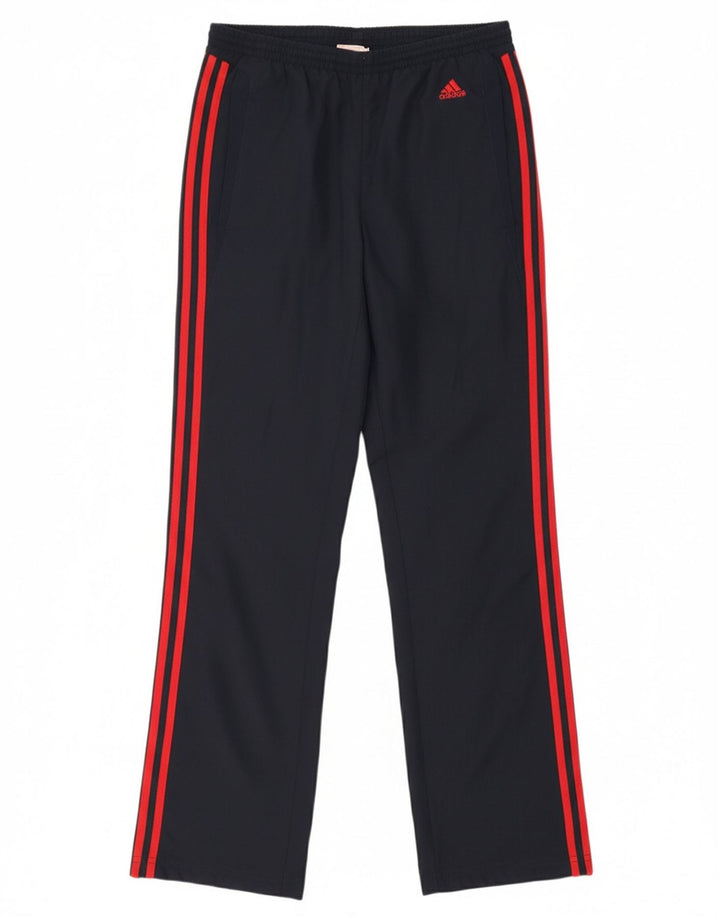 ADIDAS Boys Tracksuit Trousers 15-16 Years  Navy Blue Polyester