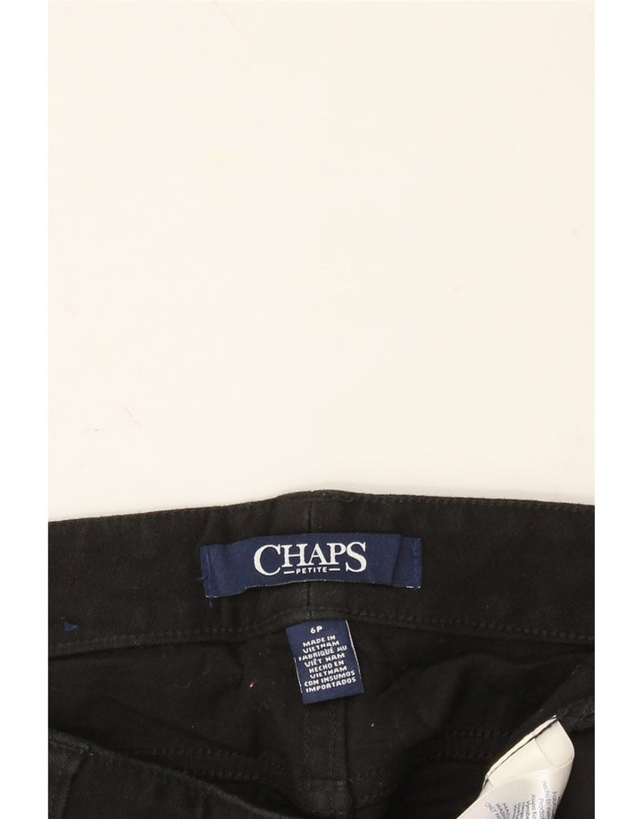 CHAPS Womens Petite Straight Jeans US 6 Medium W30 L26 Black Cotton Vintage Chaps and Second-Hand Chaps from Messina Hembry 