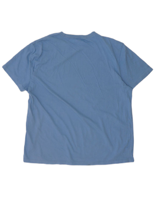 Calvin Klein Jeans Herren T-Shirt Top 2XL Blau Baumwolle