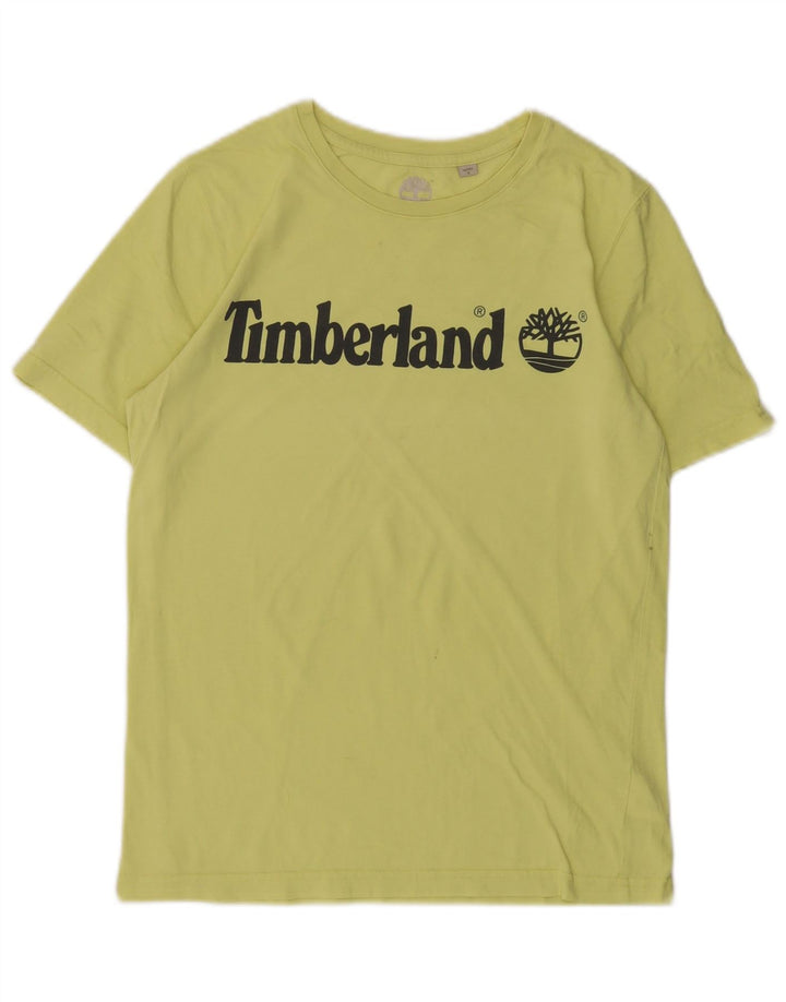 TIMBERLAND Grafik-T-Shirt für Jungen, 13–14 Jahre, Größe S, grüne Baumwolle