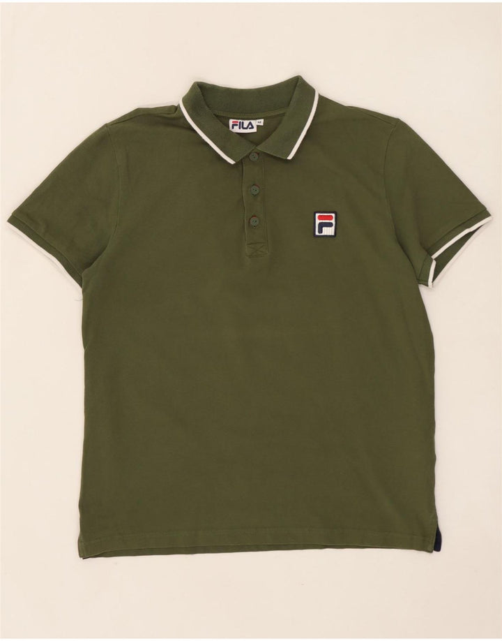 FILA Herren-Poloshirt aus mittlerer Khaki-Baumwolle