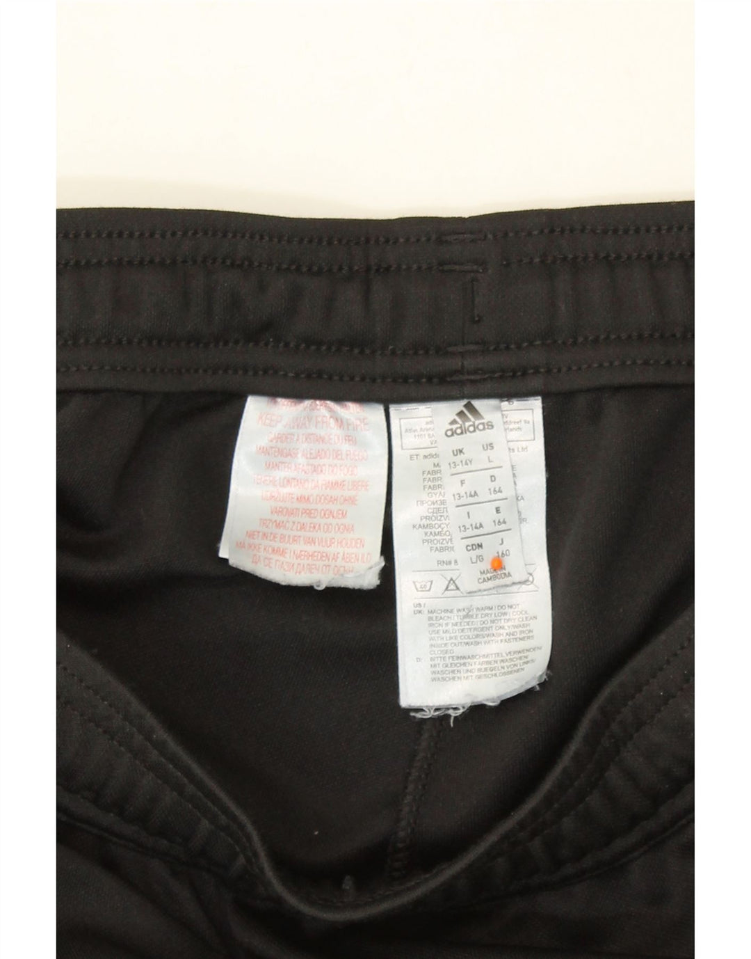 ADIDAS Boys Climacool Tracksuit Trousers 13-14 Years  Black Polyester Vintage Adidas and Second-Hand Adidas from Messina Hembry 