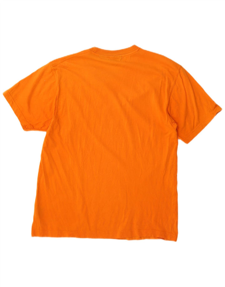 Fila Herren Grafik T-Shirt Top Small Orange Baumwolle